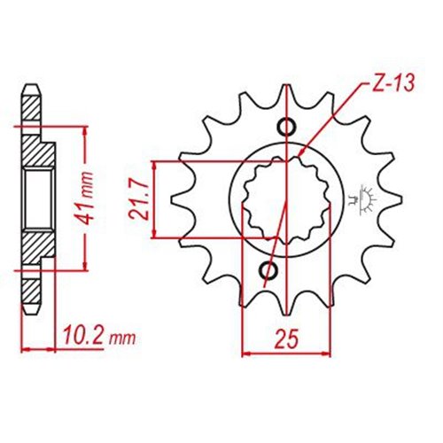 520-0047/50-32037-15 Yamaha XT 660 R/X - 15 Ön Dişli