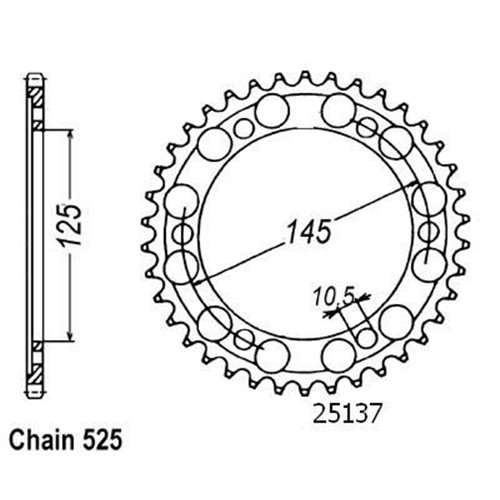 521-0072/50-29009-43 TDM 850 - 43 Arka Dişli