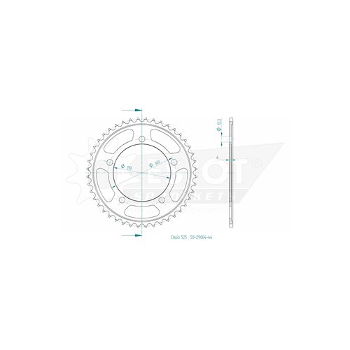 521-0089/50-29064-44 BMW S 1000 RR - 44 Arka Dişli