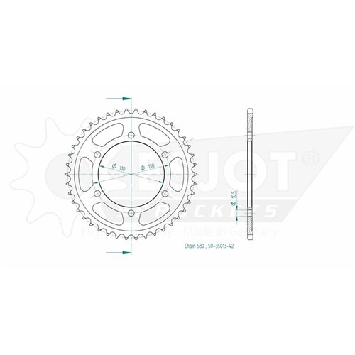 521-0094/50-35013-42 GSX-R 1000 - 42 Arka Dişli