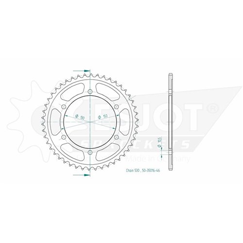 521-0096/50-35016-46 YZF R 600 - 46 Arka Dişli